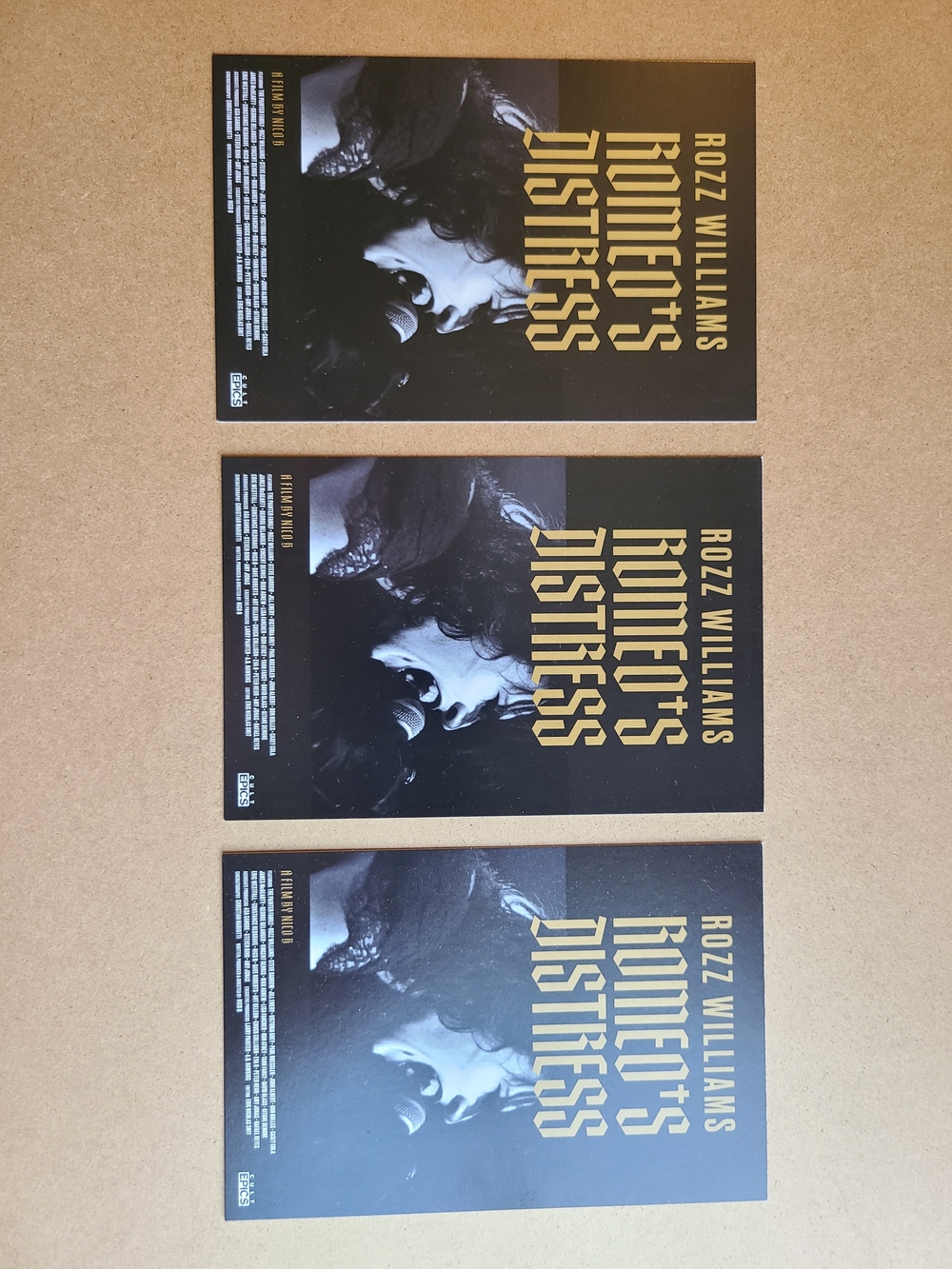 Romeo's Distress Docu Film Promo Postcards (x3) - Picture 3 of 3
